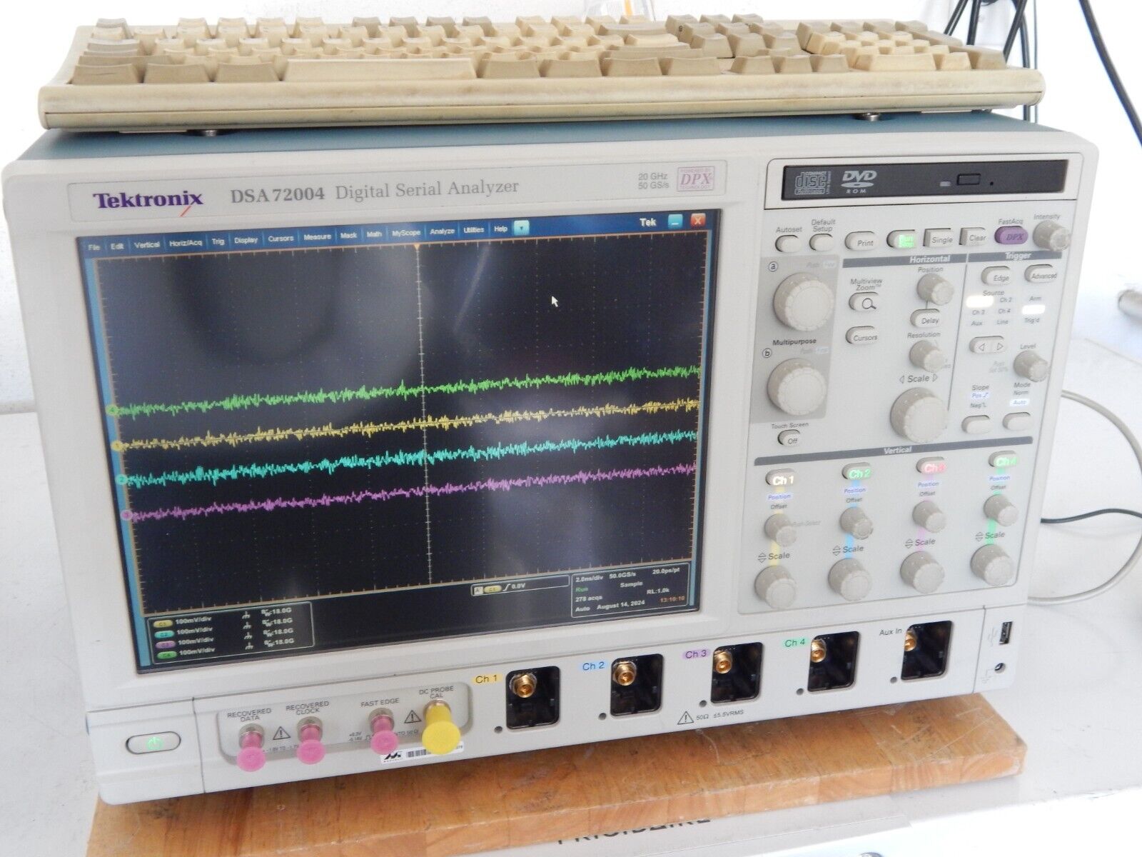 Tektronix DSA72004 Oscilloscope, option loaded & NIST cal'ed w/data Tektronix DSA72004 Oscilloscope, option loaded & NIST cal'ed w/data